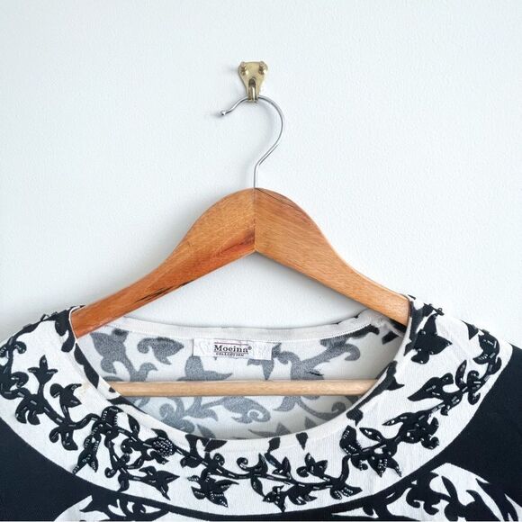 Moeina Collection Sweater Black White Beading Women's S - Picture 3 of 10